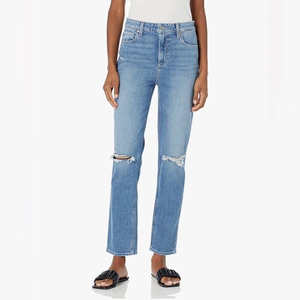 PAIGE Women's Stella Straight High Rise Straight in Reverb Destructed - new